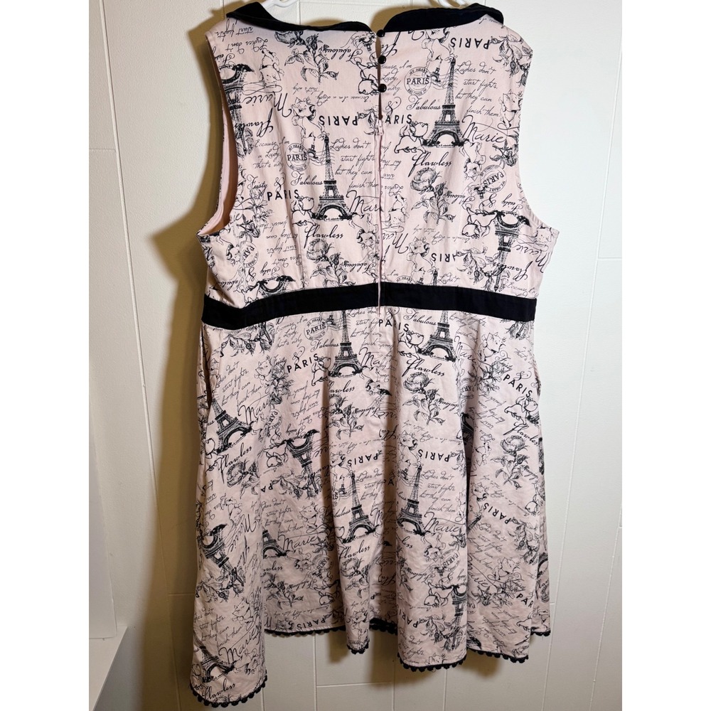 Disney The Aristocats Marie Paris Dress Pink Toile Peter Pan Collar Plus Size 24 - Picture 3 of 8